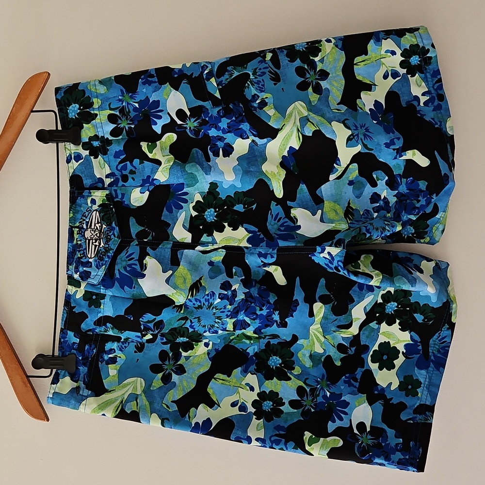 Just Bones Boardwear Tropical Print Board Shorts Size 32โ - Picture 8 of 15